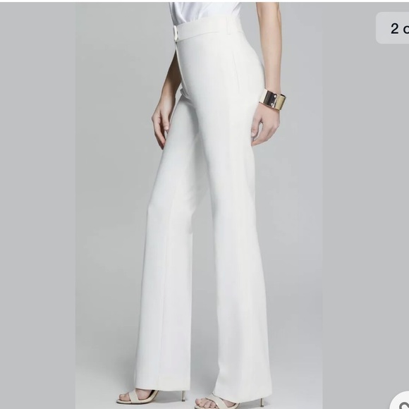 New Guess By Marciano Taryn High Rise White Suiting Dressy Pant XS - Picture 1 of 11